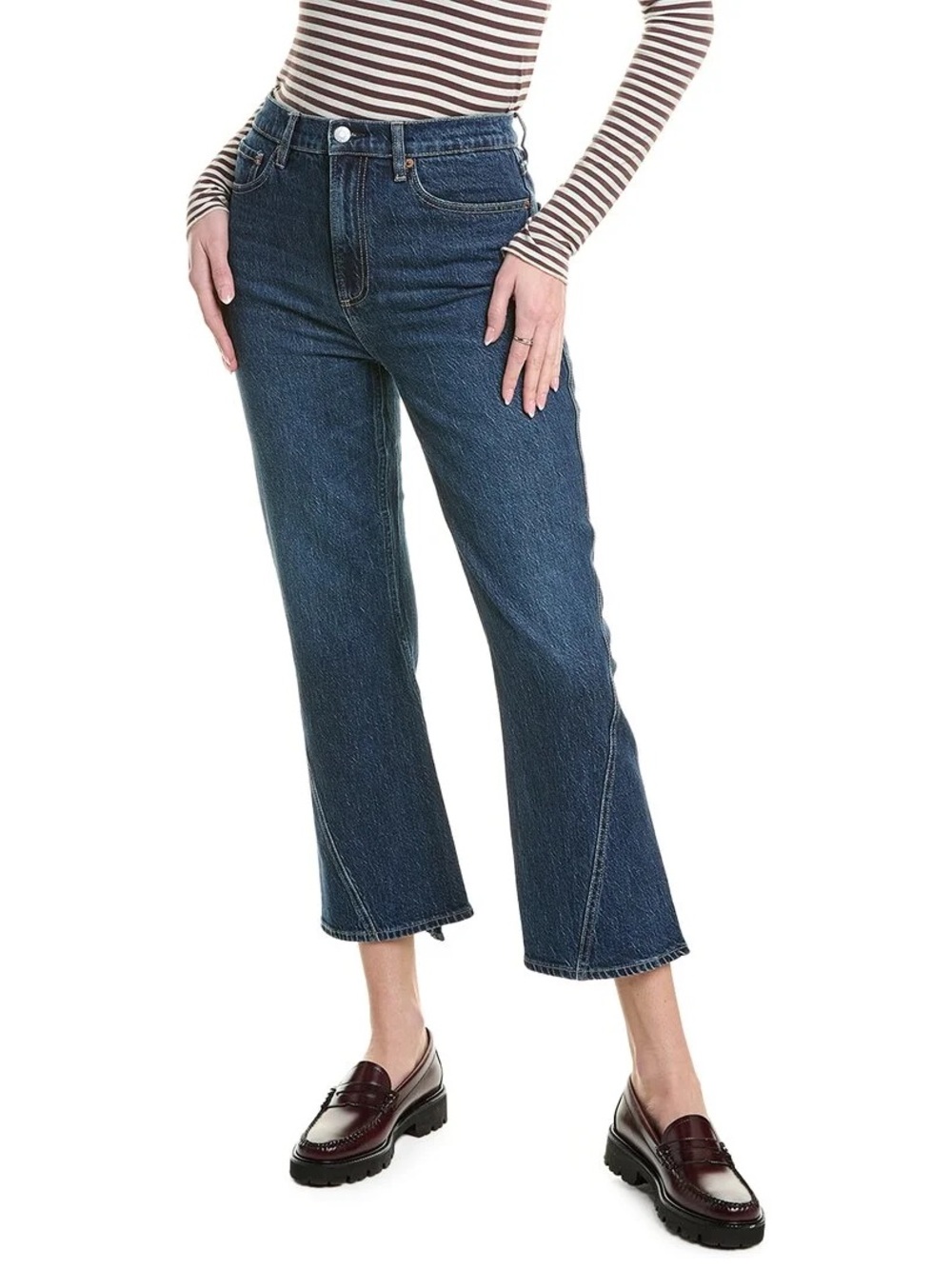 Pistola Ally High-Rise Vintage Ankle Boot Jean dark Lafayette wash 27”